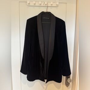 Zara Black Velvet Blazer